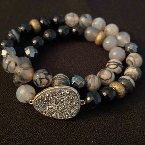 Silpada Ode to Geo Stretch Bracelet B3077. NIB.